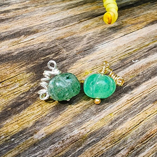 Green Strawberry Quartz Gemstone Necklace