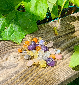 Green Strawberry Quartz Gemstone Necklace