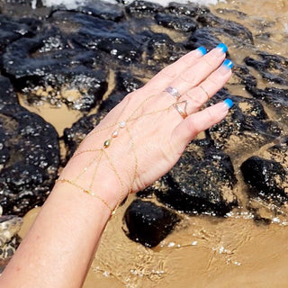 Triple Pearl Hand Chain