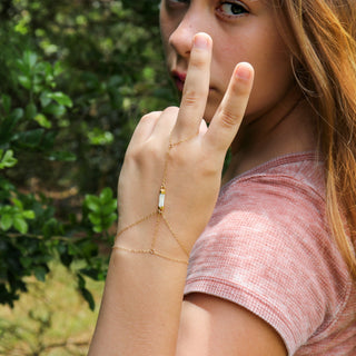 Pearl Hand Chain Bracelet