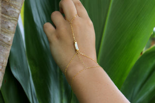 Pearl Hand Chain Bracelet