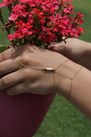 Pearl Hand Chain Bracelet