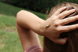 Pearl Hand Chain Bracelet