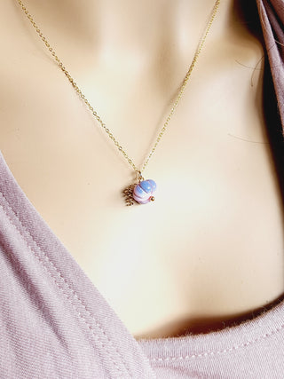 Lavender Opal Gemstone Necklace