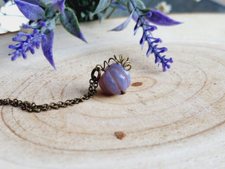 Lavender Opal Gemstone Necklace