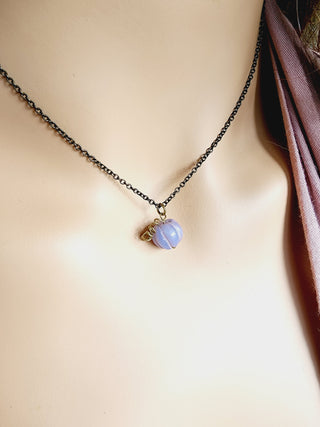 Lavender Opal Gemstone Necklace