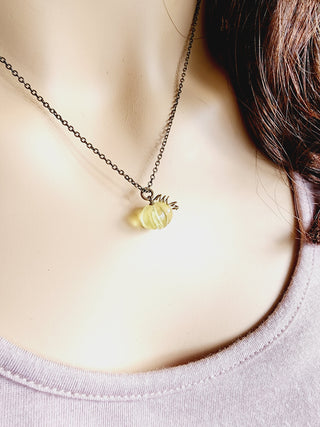 Lemon Quartz Gemstone Necklace