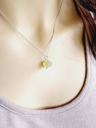 Lemon Quartz Gemstone Necklace