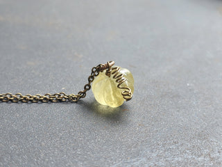 Lemon Quartz Gemstone Necklace