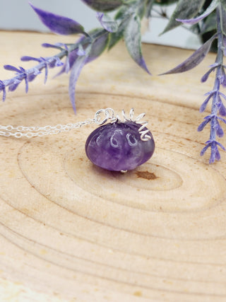 Light African Amethyst Gemstone Necklace