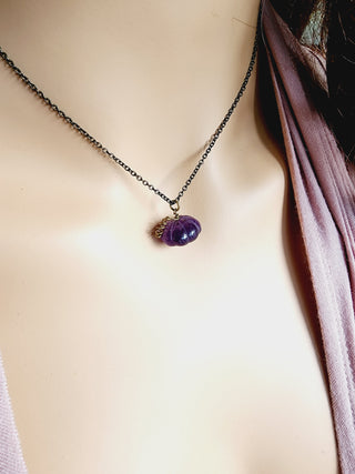 Light African Amethyst Gemstone Necklace