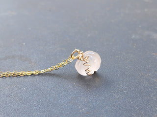 Pink Rose Quartz Gemstone Necklace