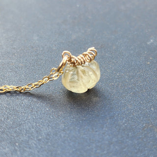 Shaded Lemon Quartz Gemstone Necklace