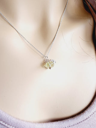 Shaded Lemon Quartz Gemstone Necklace