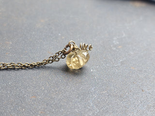 Shaded Lemon Quartz Gemstone Necklace