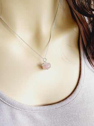 Strawberry Quartz Gemstone Necklace