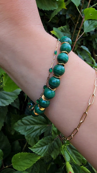 Malachite Healing Bracelet - Spiritual Protection Jewelry