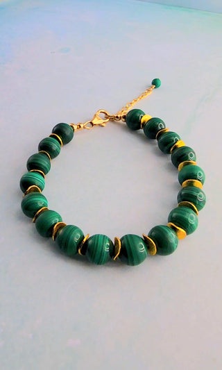 Malachite Healing Bracelet - Spiritual Protection Jewelry