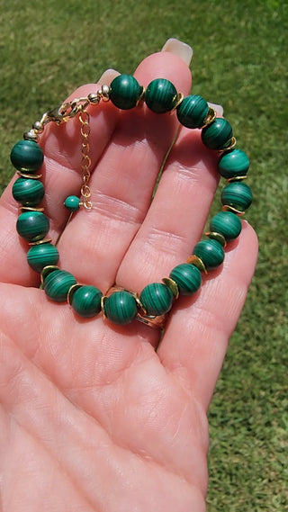 Malachite Healing Bracelet - Spiritual Protection Jewelry
