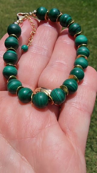 Malachite Healing Bracelet - Spiritual Protection Jewelry