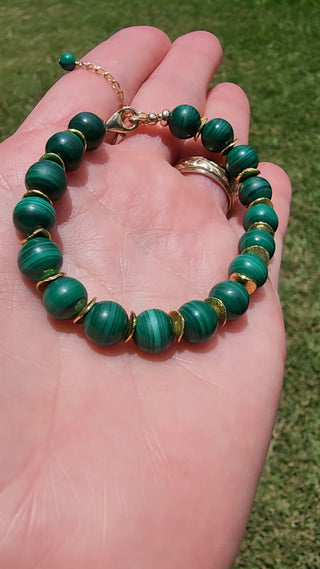 Malachite Healing Bracelet - Spiritual Protection Jewelry