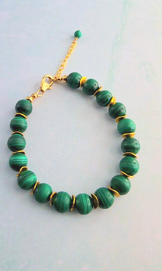 Malachite Healing Bracelet - Spiritual Protection Jewelry