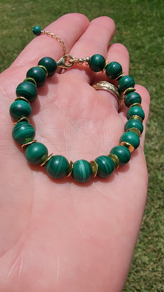 Malachite Healing Bracelet - Spiritual Protection Jewelry