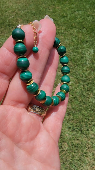 Malachite Healing Bracelet - Spiritual Protection Jewelry