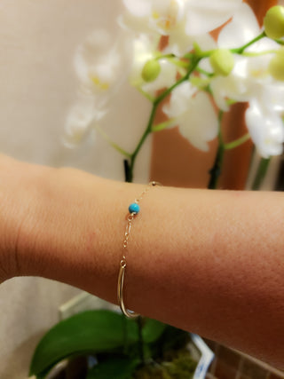 Turquoise Tube Bracelet