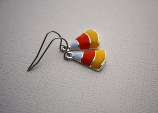 Candy Corn Earrings